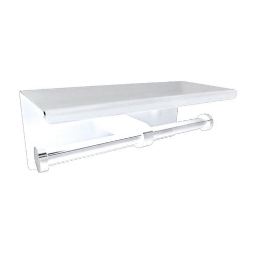 Dubbele Toiletrolhouder met Plateau Boss & Wessing RVS Mat, Doe-het-zelf en Verbouw, Sanitair, Ophalen of Verzenden