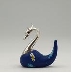 Arezzo - Cigno in pietra blu e Argento 800 - Figuur - .800
