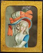 Franse school (XVIII) - Dama con cappello, Antiek en Kunst, Kunst | Schilderijen | Klassiek