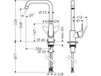 hansgrohe Focus M41 ééngreeps keukenmengkraan 260 mat zwart, Verzenden, Zo goed als nieuw