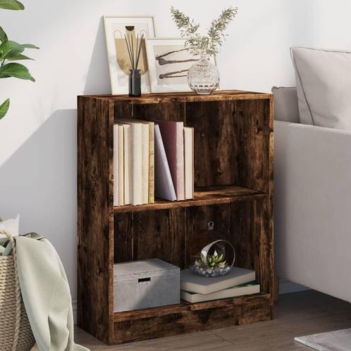 vidaXL Boekenkast 60x24x76 cm bewerkt hout gerookt, Huis en Inrichting, Kasten | Boekenkasten, Minder dan 25 cm, Nieuw, Overige houtsoorten