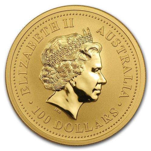 Australië. 2003 1 oz $100 AUD Gold Lunar Year of The Goat, Postzegels en Munten, Edelmetalen en Baren