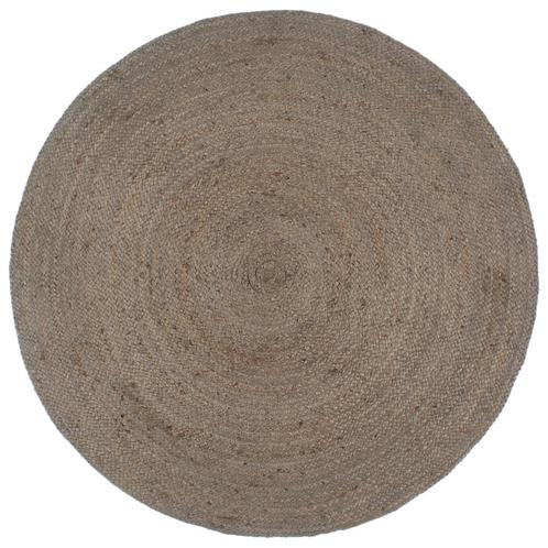 vidaXL Vloerkleed handgemaakt rond 240 cm jute grijs, Huis en Inrichting, Stoffering | Tapijten en Kleden, Grijs, Nieuw, Verzenden