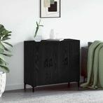 vidaXL Dressoir Zwart 90 x 34 x 80 cm Bewerkt hout, Verzenden, Nieuw, Overige houtsoorten, Minder dan 50 cm