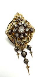 Broche - 18 karaat Geel goud Diamant (Natuurlijk) - Broche /