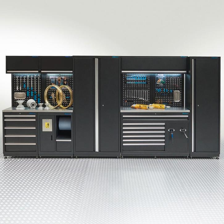 Datona Werkplaatsinrichting PREMIUM met RVS werkblad - 422, Doe-het-zelf en Verbouw, Werkbanken, Nieuw, Ophalen of Verzenden
