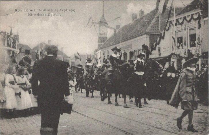 OOSTBURG - Kon. Bezoek 14 Sept. 1907. Historische Optocht, Verzamelen, Ansichtkaarten | Nederland, Verzenden
