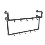 Industriële Steigerbuis Kapstok Bath | Zwart 26.9 mm | Wand, Huis en Inrichting, Ophalen of Verzenden, Nieuw
