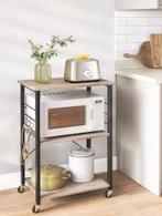 Industriële Keukentrolley met 3 Niveaus en Haken, Huis en Inrichting, Keuken | Keukenelementen, Verzenden, Nieuw