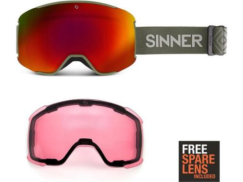 SINNER SNOWFLAKE - Skibril - 2 verwisselbare lenzen -, Huis en Inrichting, Woonaccessoires | Overige, Zo goed als nieuw, Verzenden