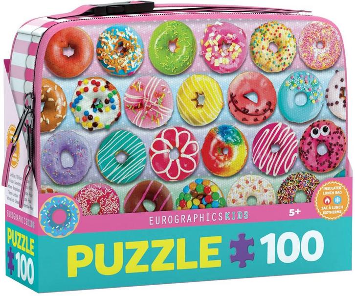 Delightful Donuts - Lunch Box Puzzel (100 stukjes) |, Kinderen en Baby's, Speelgoed | Kinderpuzzels, Nieuw, Verzenden