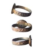 Renaissance Zilver Ring met Jezus van Nazaret, Koning der, Sieraden, Tassen en Uiterlijk, Antieke sieraden