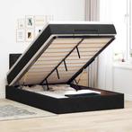 vidaXL Bed poef met matras en LEDs 120x190 cm fluweel zwart, Verzenden, Zwart, Nieuw, 190 cm of minder