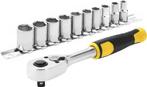 Stanley Ratelset 1/4 72T 11 DELIG, Doe-het-zelf en Verbouw, Gereedschap | Handgereedschap, Ophalen of Verzenden, Zo goed als nieuw
