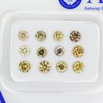 Zonder minimumprijs - 12 pcs Diamant (Natuurlijk gekleurd) -, Nieuw