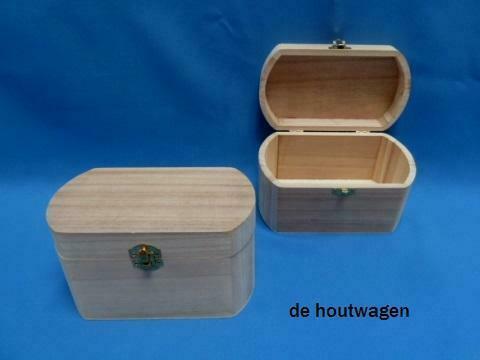 Houten kistjes ovaal - kistjes hout, Huis en Inrichting, Woonaccessoires | Kisten, Minder dan 50 cm, Nieuw, Overige houtsoorten