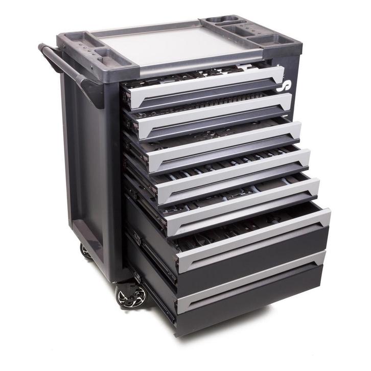 Benson Gereedschapstrolley - 7 laden - 250-delig - mobiel..., Auto diversen, Autogereedschap, Nieuw, Ophalen of Verzenden