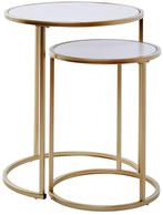 Jahnke Moebel Sol Goud / Marmer Bijzettafel Set, Huis en Inrichting, Tafels | Bijzettafels, Ophalen of Verzenden, Nieuw