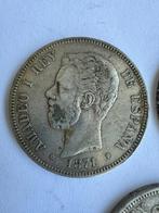 Spanje. Amadeo I. 5 Pesetas 1871 (Zonder Minimumprijs), Postzegels en Munten, Munten | Europa | Niet-Euromunten