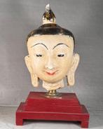 Figuur - Marble head buddha - Marmer - Myanmar/Birma