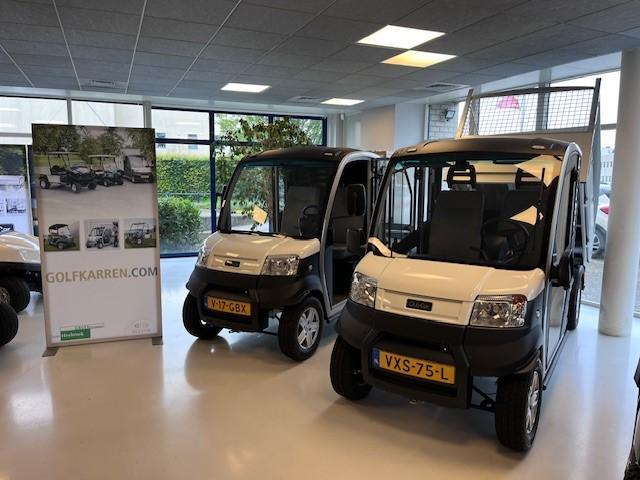 Elektrische bedrijfswagen met kieper demo unit Club Car, Auto's, Bestelauto's, Origineel Nederlands, Automaat, BTW verrekenbaar