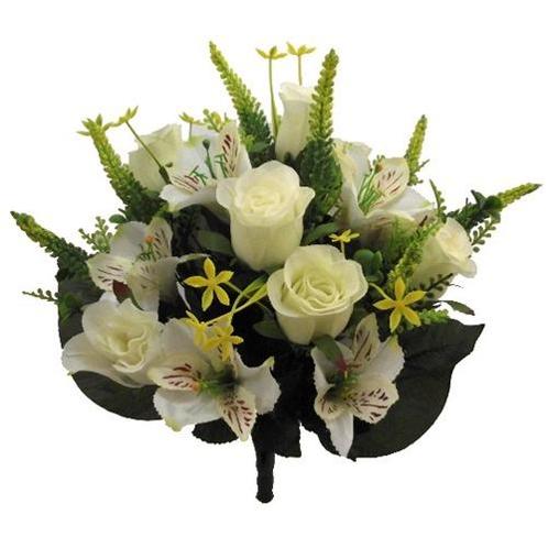 Zijdeboeket 41 cm rozen en alstromeria mixed astilbe, Hobby en Vrije tijd, Knutselen, Nieuw, Ophalen of Verzenden
