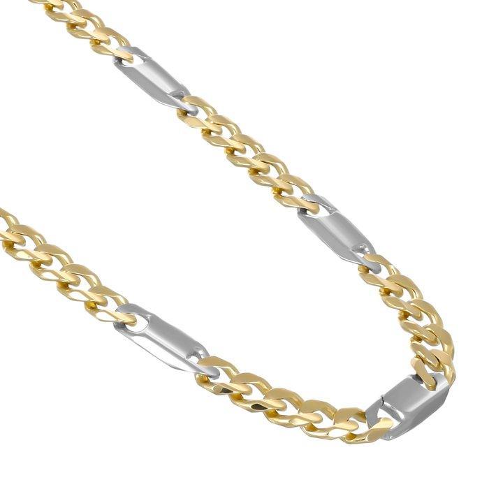 Halsketting - 18 karaat Geel goud, Witgoud, Sieraden, Tassen en Uiterlijk, Kettingen