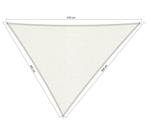 Premium schaduwdoek 4.5x5x5.5m driehoek waterdoorlatend...., Nieuw
