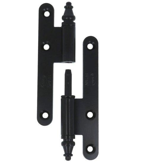 Paumellescharnier met vaaskop 110 x 55 x 3 mm links zwart, Doe-het-zelf en Verbouw, Hang- en Sluitwerk, Nieuw, Ophalen of Verzenden