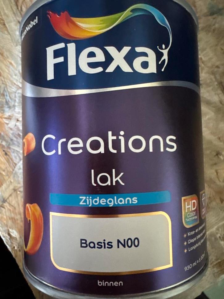 Flexa creations lak zijdeglans - zwart - 1 liter, Doe-het-zelf en Verbouw, Verf, Beits en Lak, Lak, Zwart, Nieuw, Minder dan 5 liter