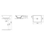Wastafel Boss & Wessing Holley 50x40 cm Keramiek Wit, Ophalen of Verzenden, Nieuw