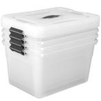 Opbergbox / Opslagdoos 30 L - Kunststof - 4-Delig, Doe-het-zelf en Verbouw, Kratten en Dozen, Doos, Minder dan 50 cm, Ophalen of Verzenden