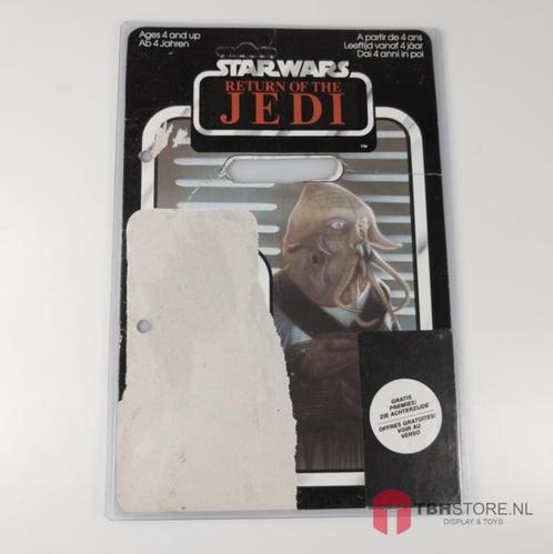 Vintage Star Wars Cardback Squid Head ROTJ Clipper 65 back, Verzamelen, Star Wars, Actiefiguurtje, Zo goed als nieuw, Verzenden