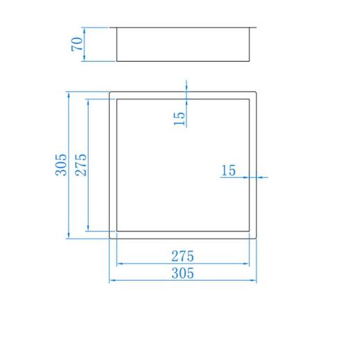 Inbouwnis Best Design Kaya 30.5x30.5x7 cm Mat Goud, Doe-het-zelf en Verbouw, Sanitair, Ophalen of Verzenden