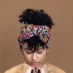 Afrikaanse Rood / Oranje Bogolan / Mud hoofddoek - headwrap, Kleding | Dames, Hoeden en Petten, Nieuw, Ophalen of Verzenden