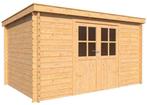 Blokhut lessenaarsdak 400 x 250cm van €3.606,- voor €2.590,-, Tuin en Terras, Tuinhuizen, 200 tot 400 cm, Blokhut, Nieuw, Zonder ramen