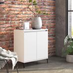 vidaXL Dressoir 60x35x70 cm bewerkt hout wit, Huis en Inrichting, Kasten | Dressoirs, Verzenden, Nieuw, 50 tot 100 cm, 25 tot 50 cm