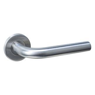 Deurbeslag | Deurklink | Intersteel | Q 02 (Rond rozet, RVS), Doe-het-zelf en Verbouw, Hang- en Sluitwerk, Nieuw, Verzenden