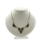 Antiek gouden collier met granaat (Ketting), Gebruikt, Overige kleuren, Ophalen of Verzenden, Met edelsteen