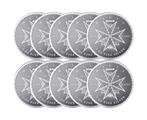 Malta. 10 x 1 oz 2024 €5 Maltese Cross Silver Coin BU