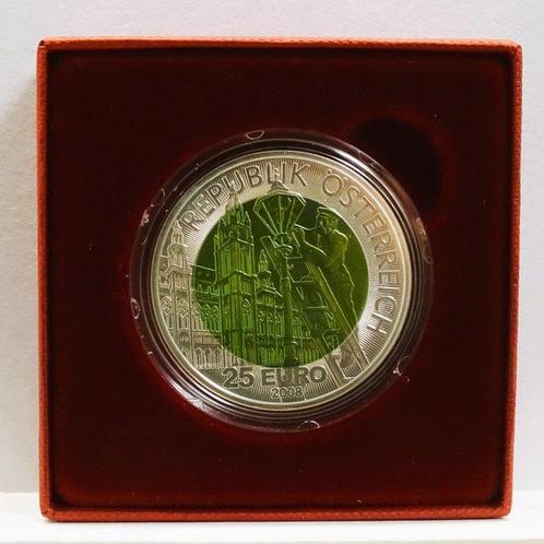 Oostenrijk. 25 Euro 2008 Faszination Licht NIOB Proof, Postzegels en Munten, Munten | Europa | Euromunten