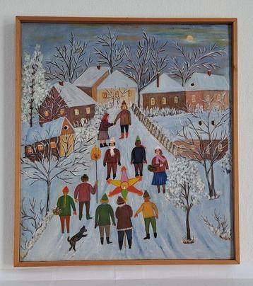 Anna Bikunska (1908-1997) - Buitenfeest in de winter beschikbaar voor biedingen