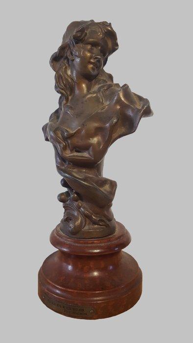 Anton Nelson - Buste, Cerises - 23 cm - Metaal, Antiek en Kunst, Kunst | Designobjecten