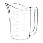 Maatbeker polycarbonaat - 2 liter, Verzenden, Nieuw in verpakking