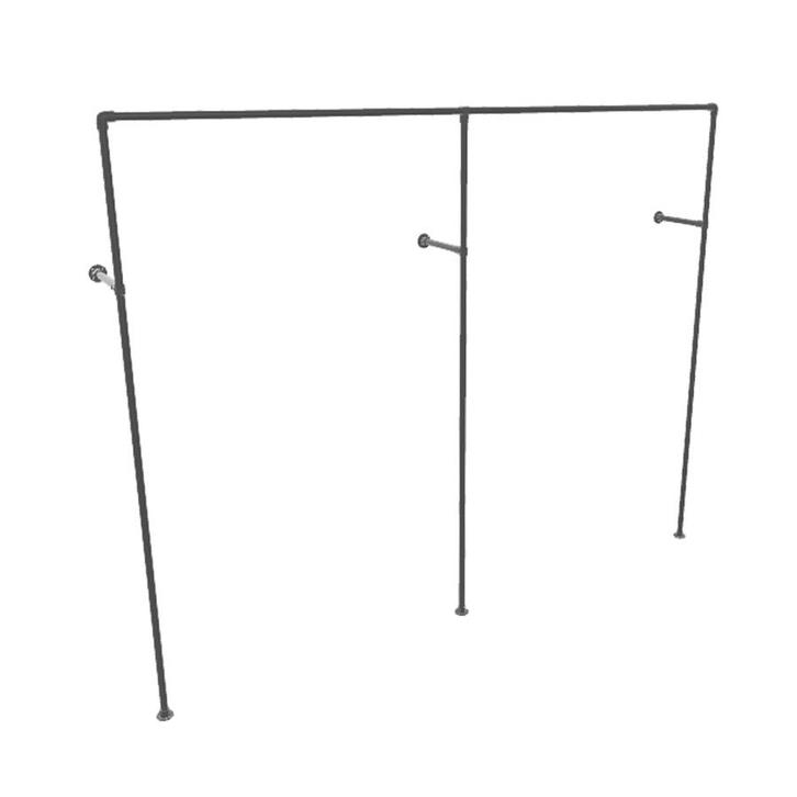 Industrieel Kledingrek Avignon | Zwart 33.7 mm | Wand | DIY, Kleding | Dames, Kledingrekken, Ophalen of Verzenden