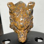 Jaspis High level carving Wolf of Jaspis - Hoogte: 16 cm -, Verzamelen