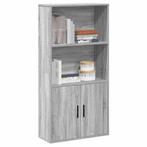 vidaXL Boekenkast 60x24x120 cm bewerkt hout grijs sonoma, Verzenden, Nieuw, Overige houtsoorten