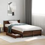 vidaXL Bedframe met lades bewerkt hout bruin eikenkleur, Verzenden, Nieuw, Bruin, Hout