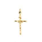 Gouden hanger van een kruis met corpus | INRI (religieus), Ophalen of Verzenden, Gebruikt, Goud, Overige merken