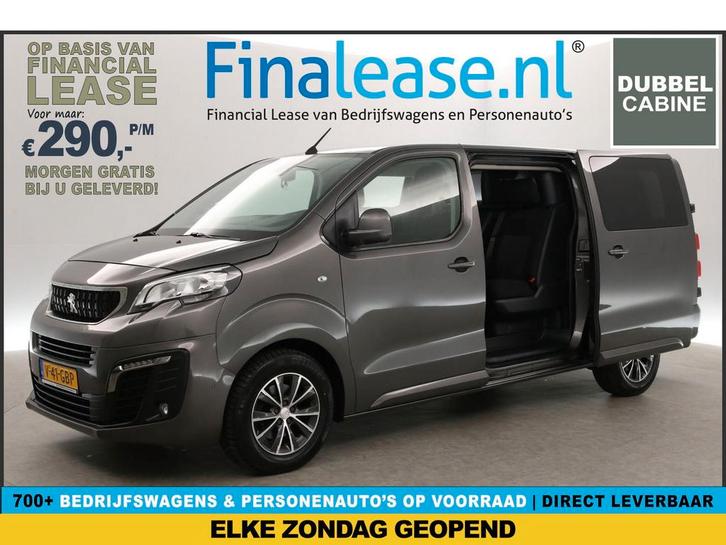 Peugeot Expert 2.0 BlueHDI L3H1 DC Airco Cruise 360° Cam PDC, Auto's, Bestelauto's, Lease, Handgeschakeld, Diesel, Peugeot, Zilver of Grijs